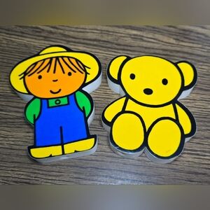 Playcraft 1967 Dick Bruna Squeeze And Squeak Farmer And Bear